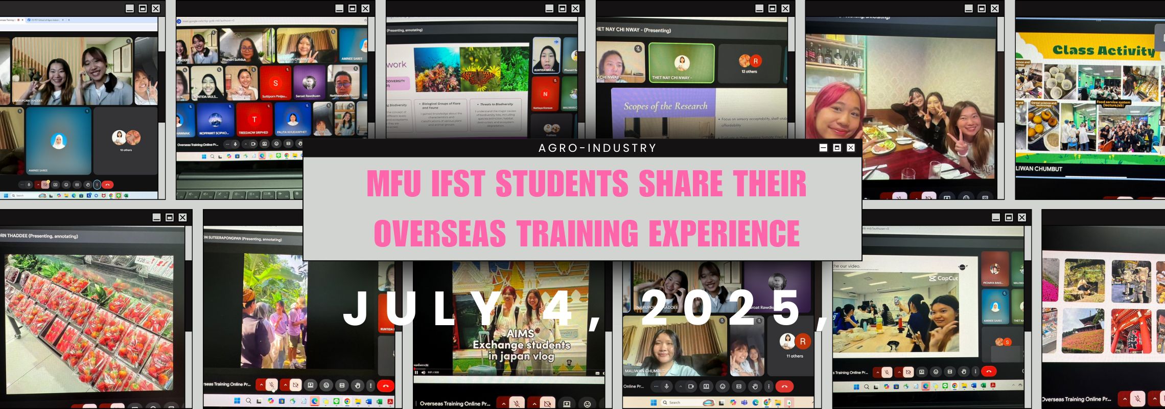 นักศึกษา FST นำเสนอผลการฝึกอบรมต่างประเทศ ประจำภาคการศึกษาที่ 2/2567